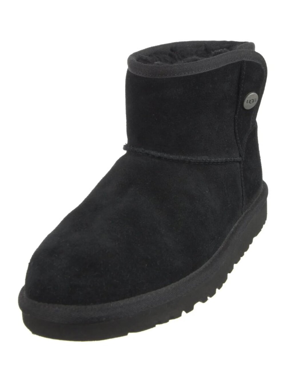 UGG Big Kids Mini Jona Black Suede Winter Boots Size 5